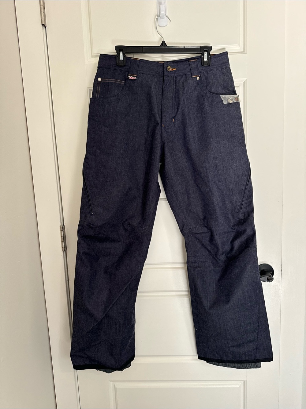 Orage womens ski snowboard shell pants denim riders edge Y2K